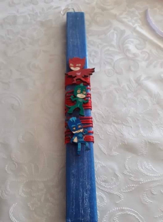 αγορίστικη πασχαλινή λαμπάδα pjmasks